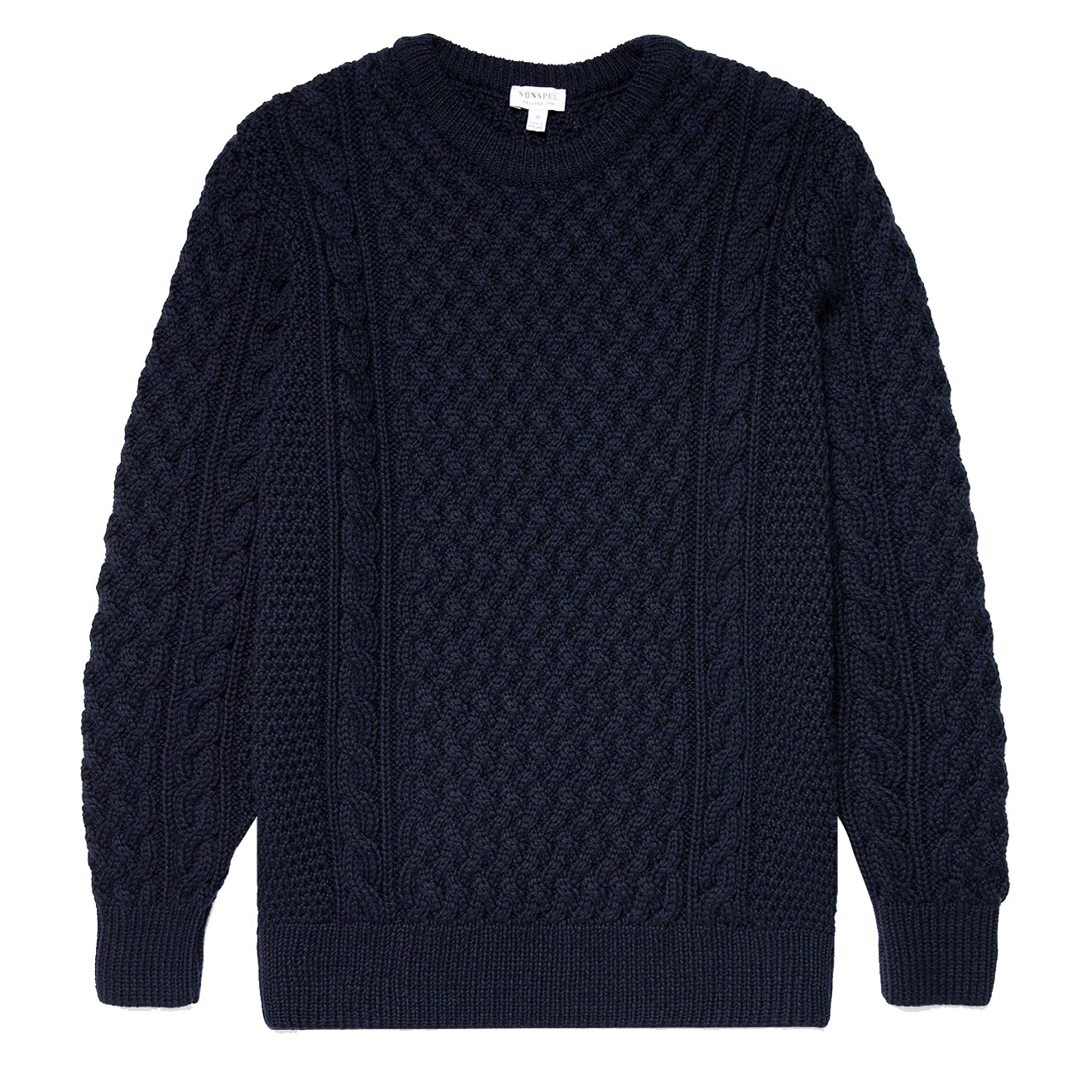 Sunspel Cable Jumper Navy