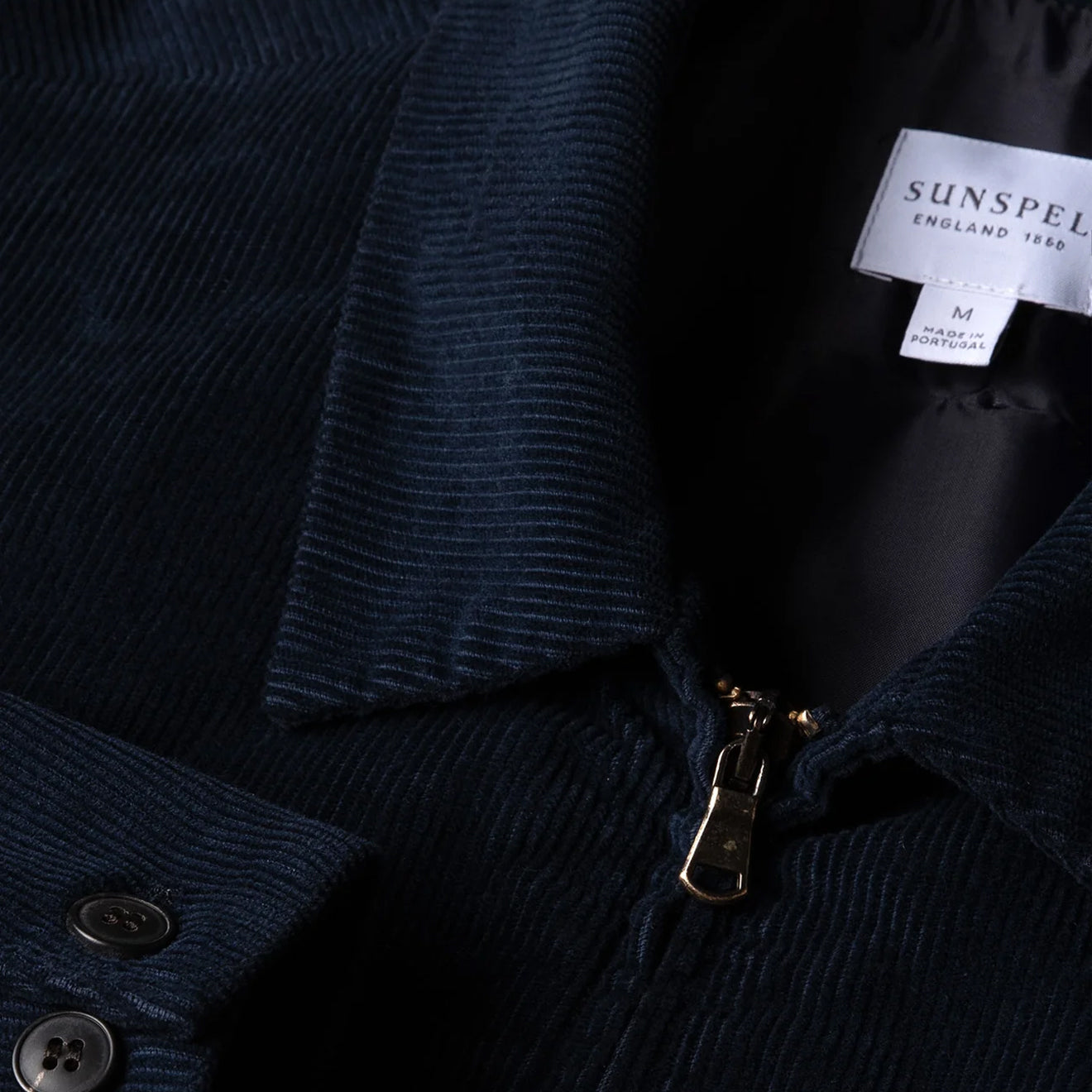 Sunspel Cord Harrington Jacket Navy