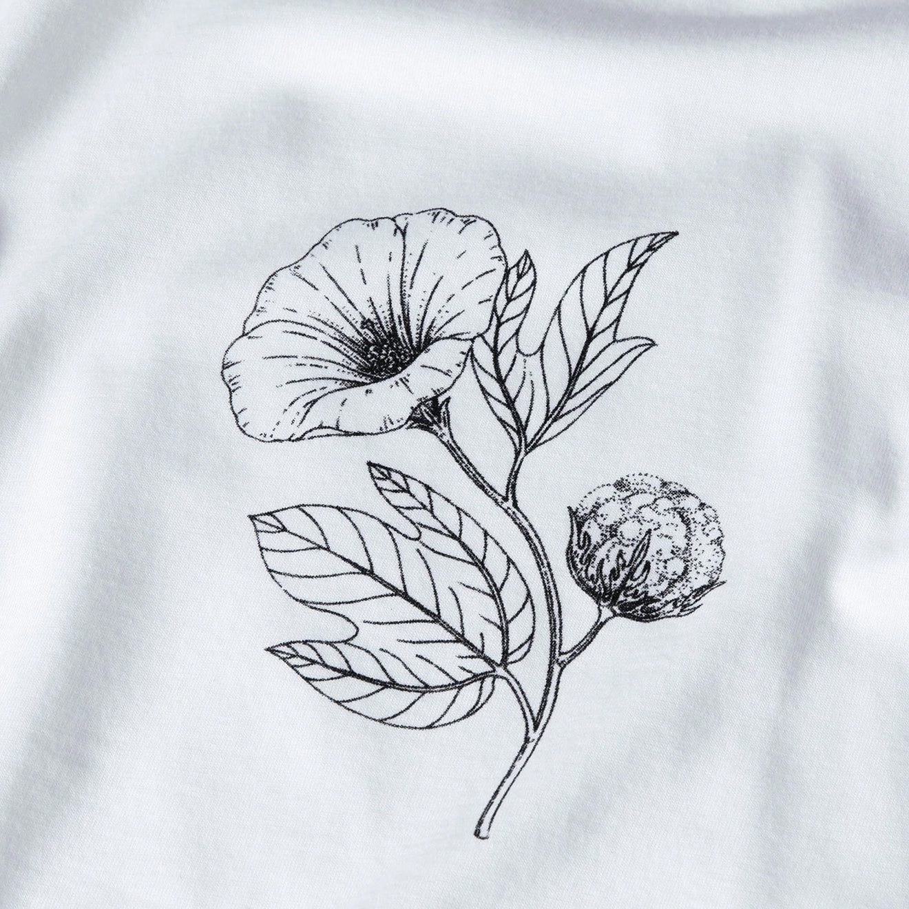 Sunspel Flower Print T-Shirt White - The Sporting Lodge