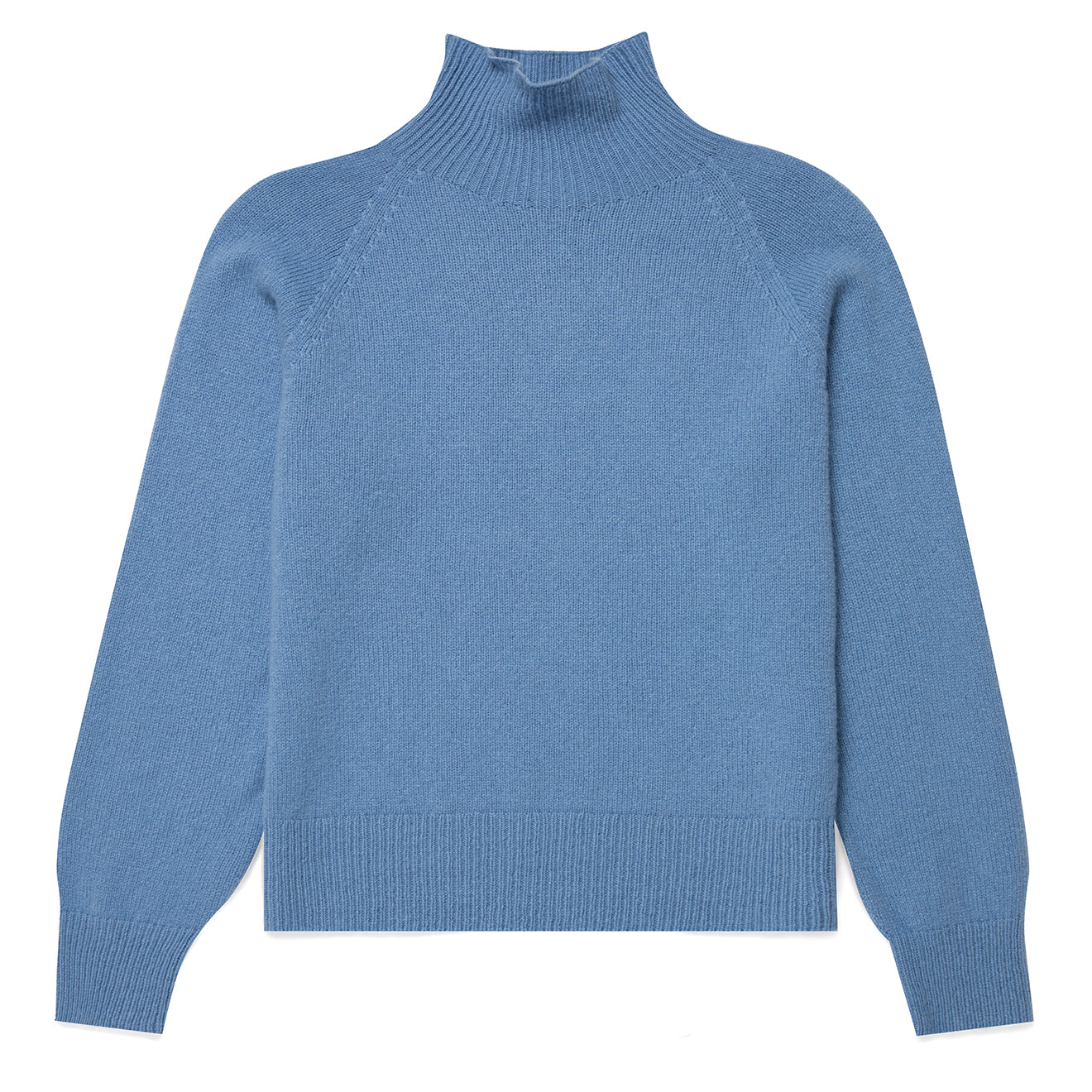 Sunspel Womens Funnel Neck Jumper Cornflower - The Sporting Lodge