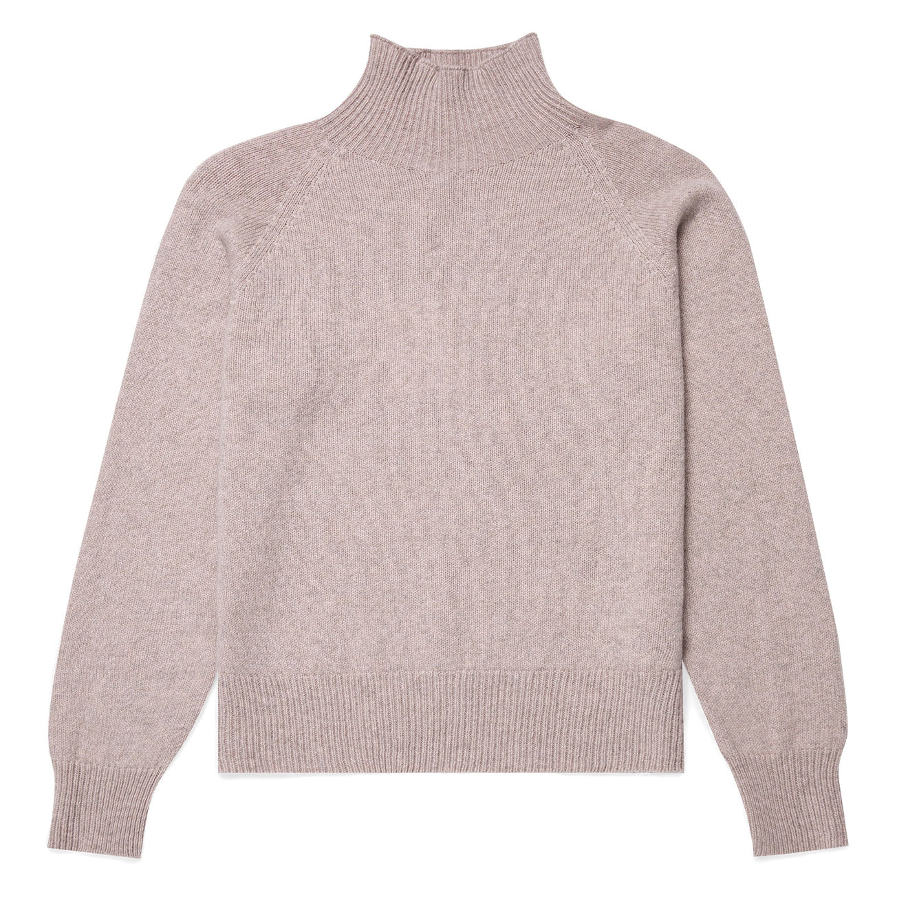 Sunspel Womens Funnel Neck Jumper Pale Pink Twist