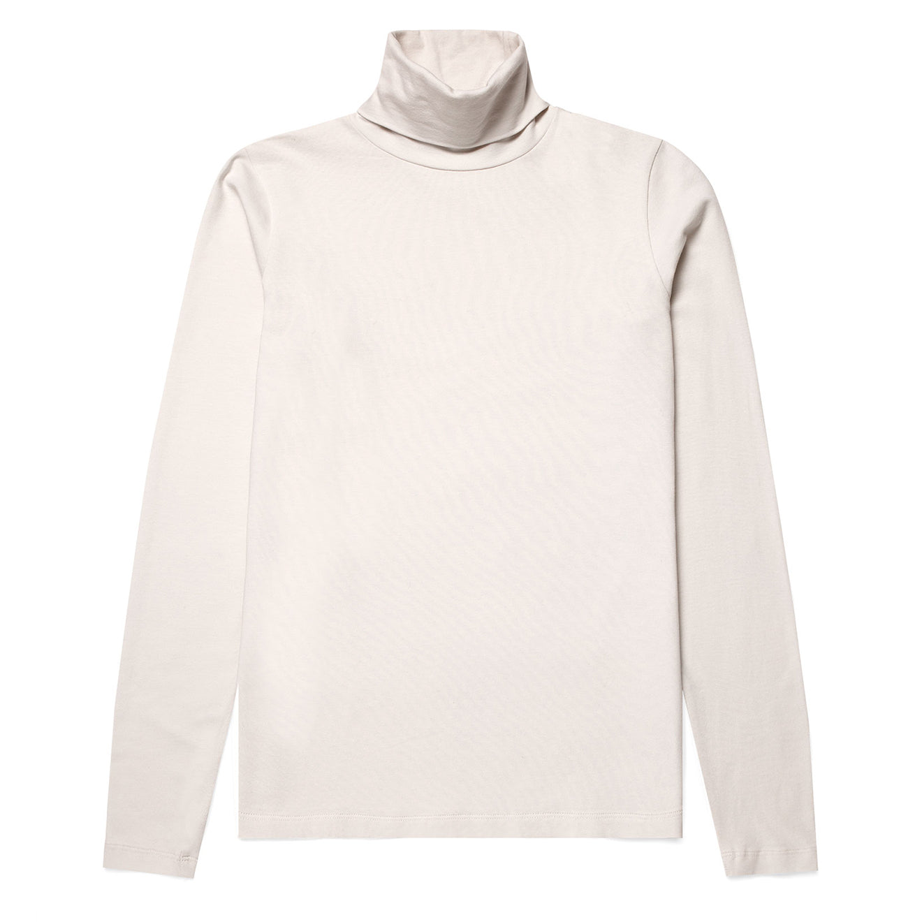 Sunspel Womens L/S Roll Neck Top Ecru