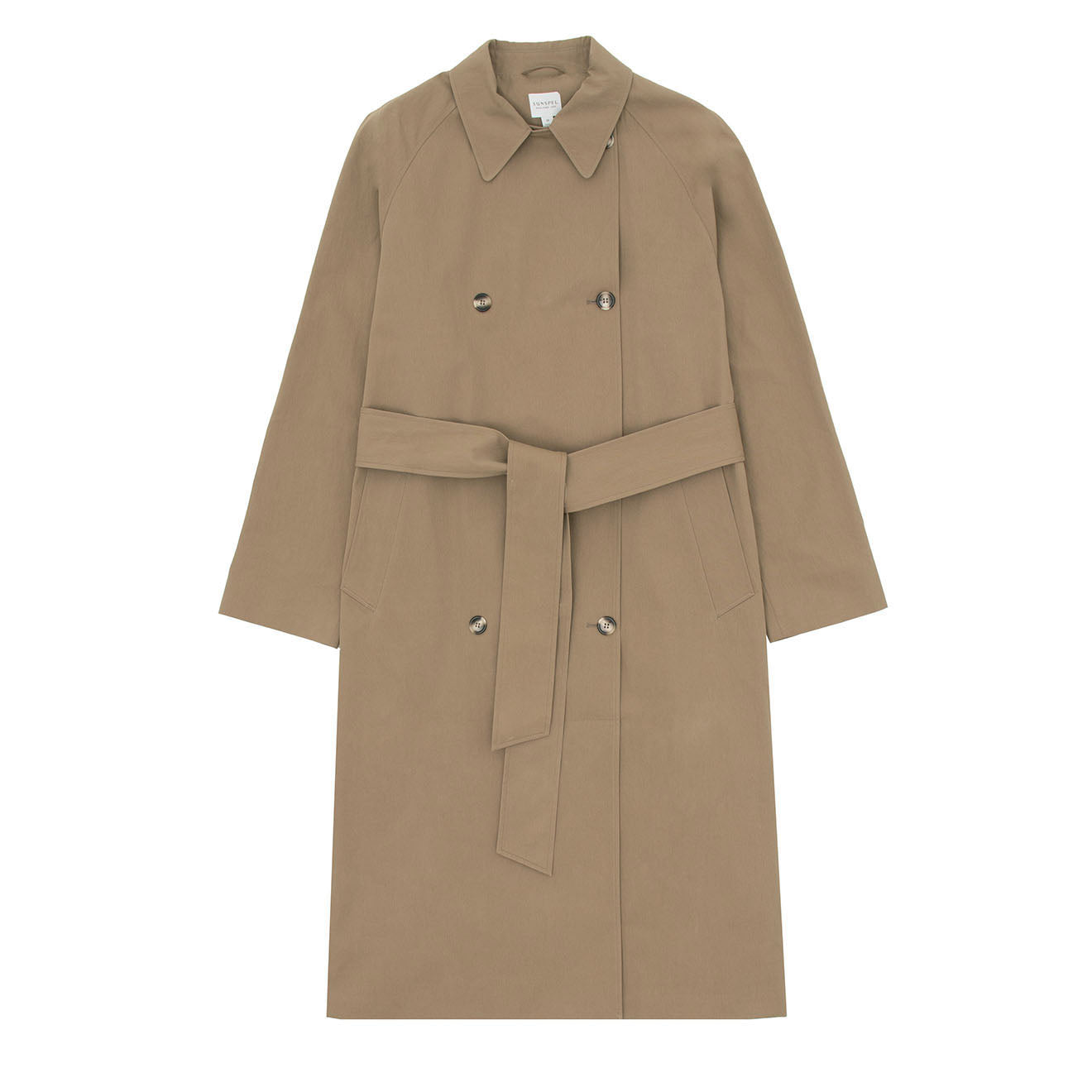 Sunspel Womens Trench Coat Dark Stone - The Sporting Lodge