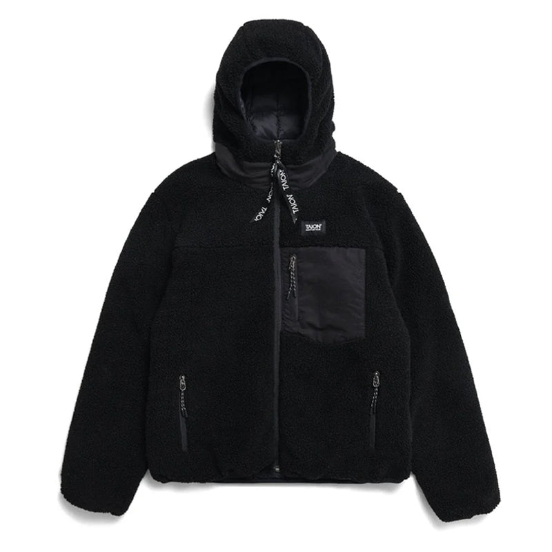 Taion Down Boa Reversible Hoodie Black / Black-2