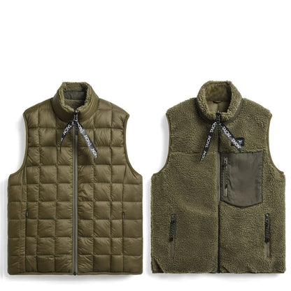 Taion Down Boa Reversible Vest Olive / Dark Olive-3