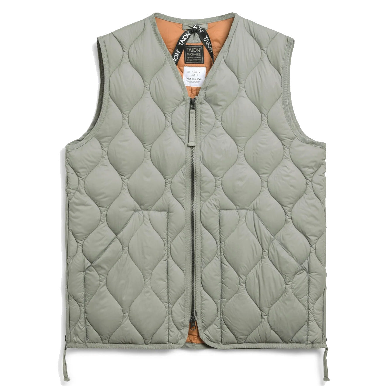 Taion Womens Military Soft Shell V Neck W-Zip Down Vest Dark Sage Green |  The Sporting Lodge