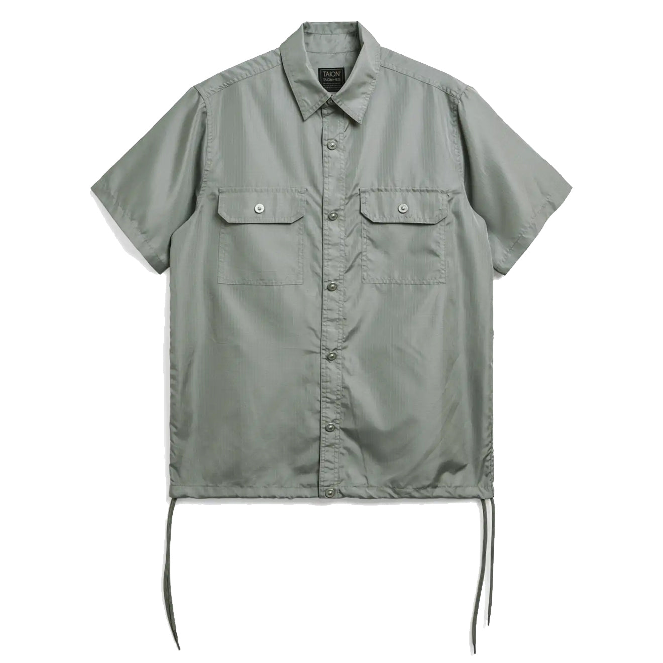 Taion Military Half Sleeve Shirt Dark Sage Green - The Sporting Lodge