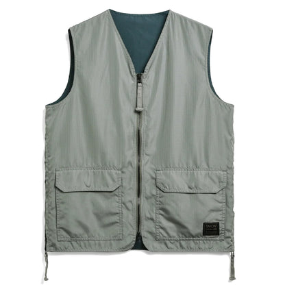 Taion Military Reversible V Neck Vest Dark Sage Green - The Sporting Lodge