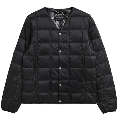 Taion V Neck Button Down Jacket Black