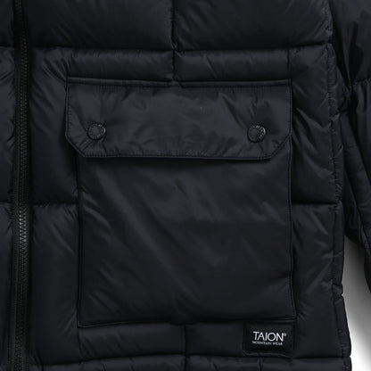 Taion Volume Hood Down Jacket Black