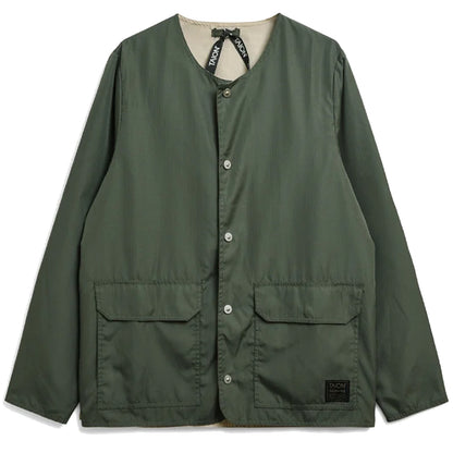 Taion Womens Military Reversible Crew Neck Cardigan Olive - The Sporting Lodge