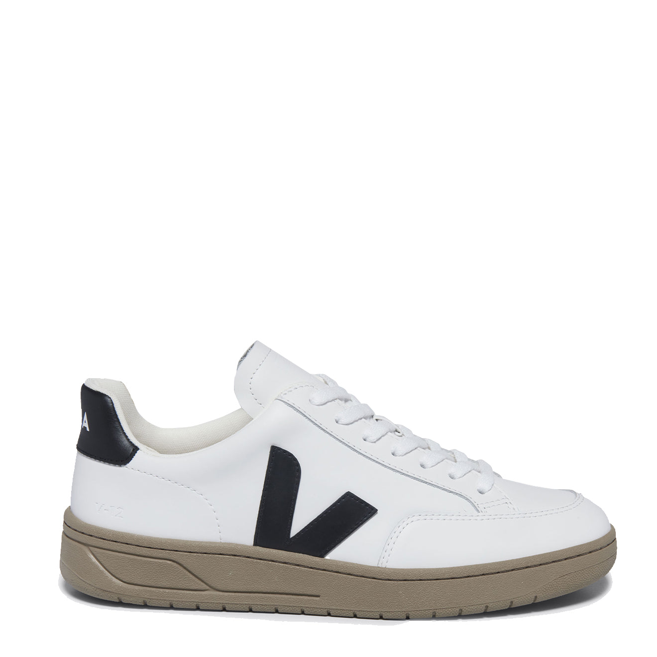 Veja V-12 Leather Extra White / Black / Dune - The Sporting Lodge