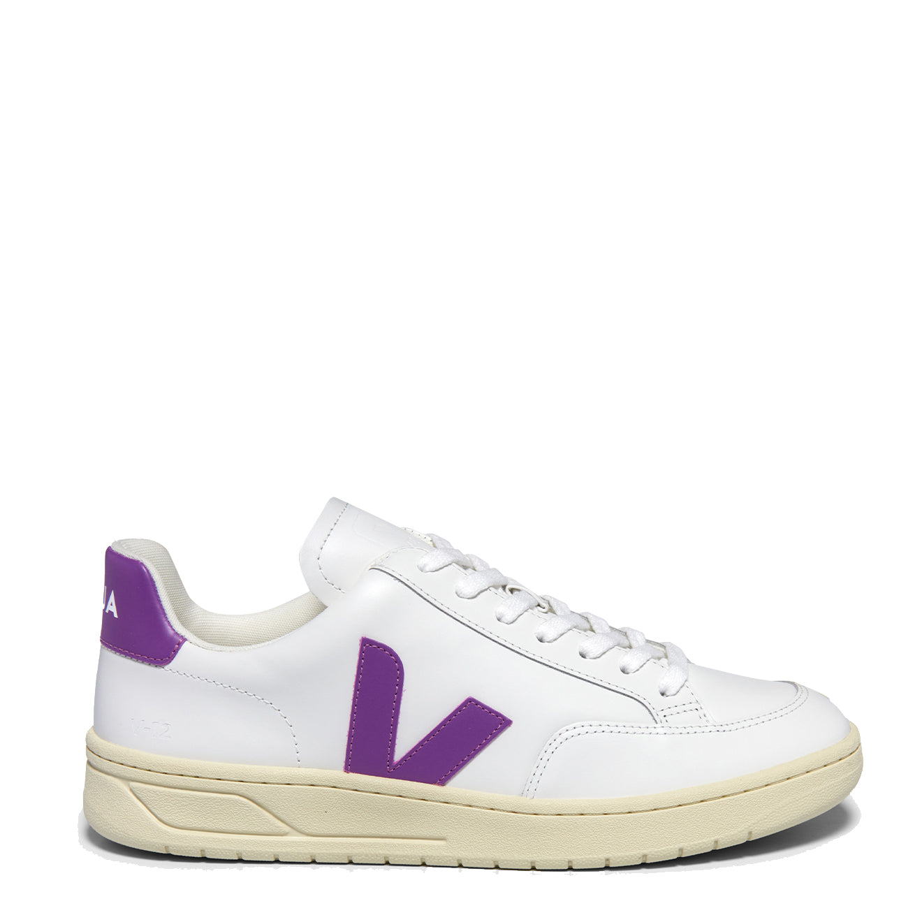 Veja V-12 Leather Trainer White Cosmos