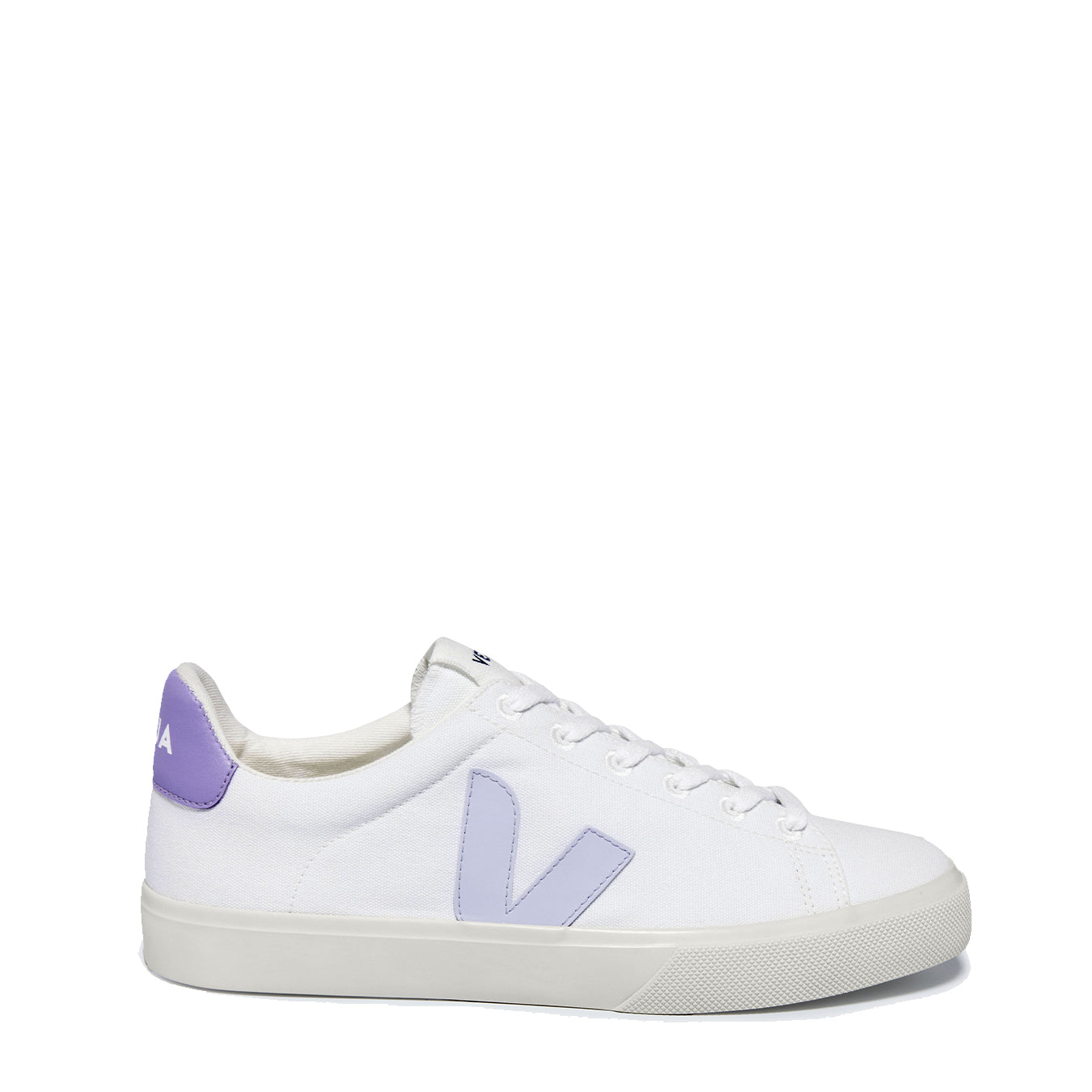 Veja Womens Campo Canvas Trainer White Swan Lavande - The Sporting Lodge