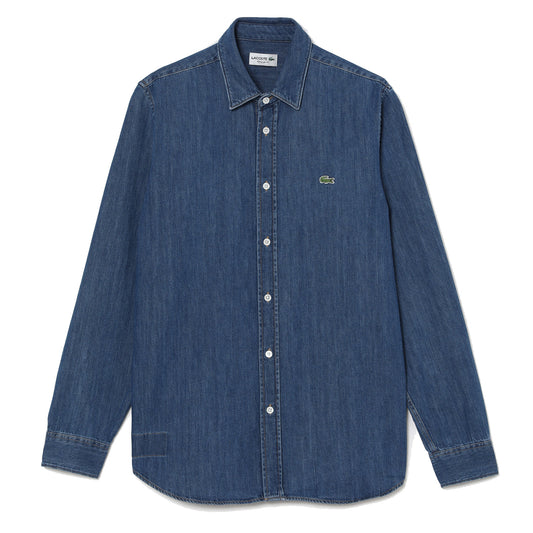 Lacoste Regular Fit Lightweight Denim Shirt Blue