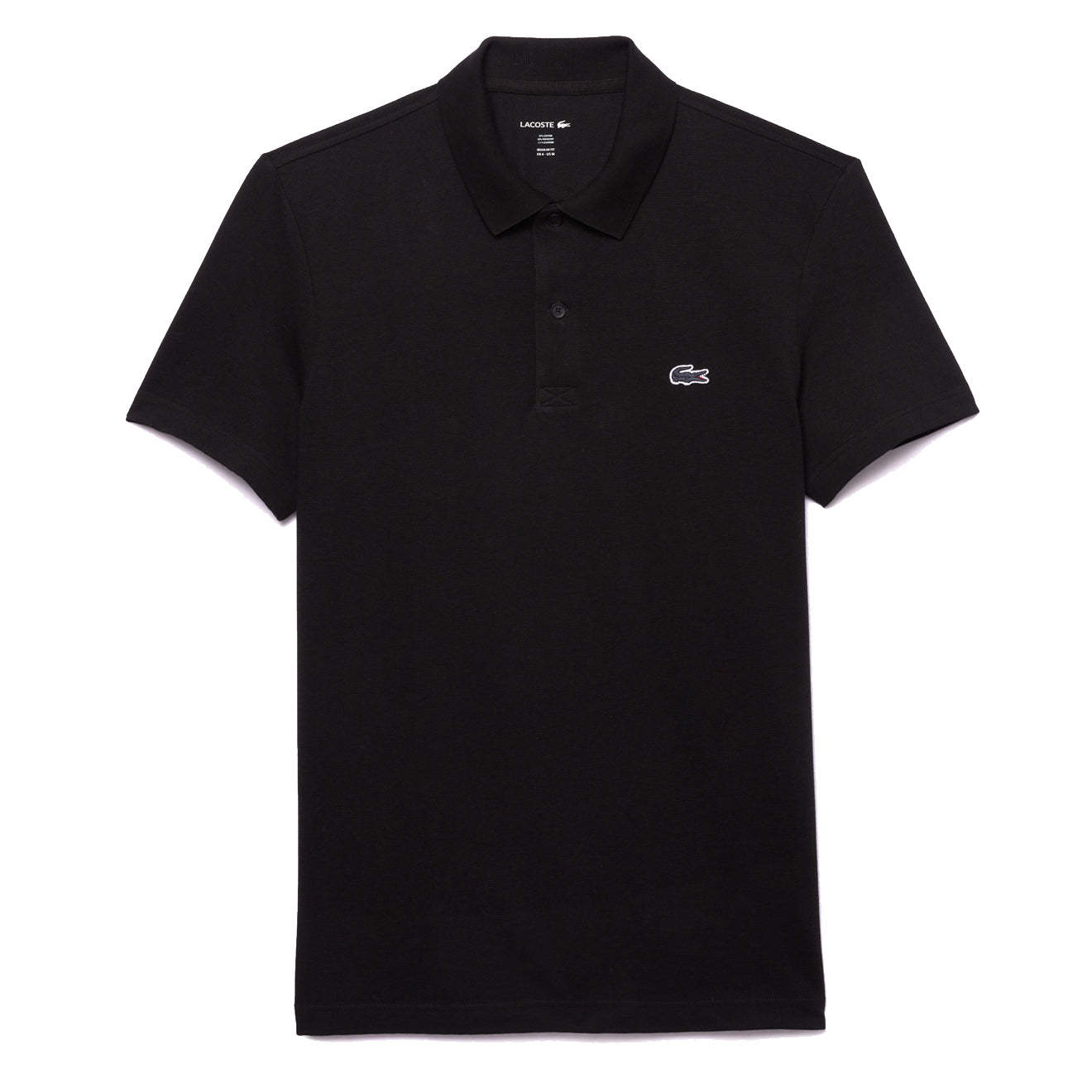 Lacoste Regular Fit Cotton Polo Shirt Black - The Sporting Lodge