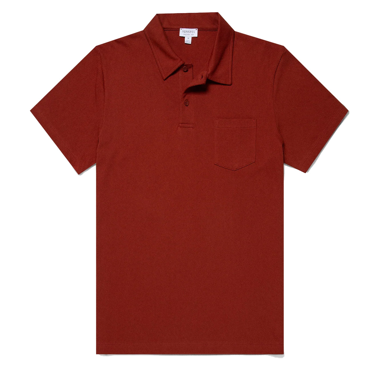 Sunspel Riviera Polo Shirt Rust - The Sporting Lodge