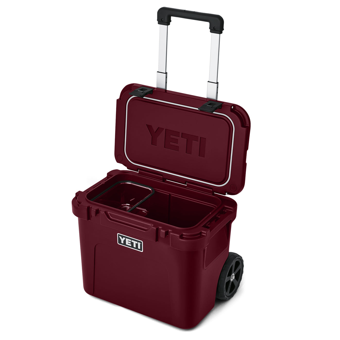 YETI Roadie 32 Wheeled Cool Box Wild Vine Red - The Sporting Lodge