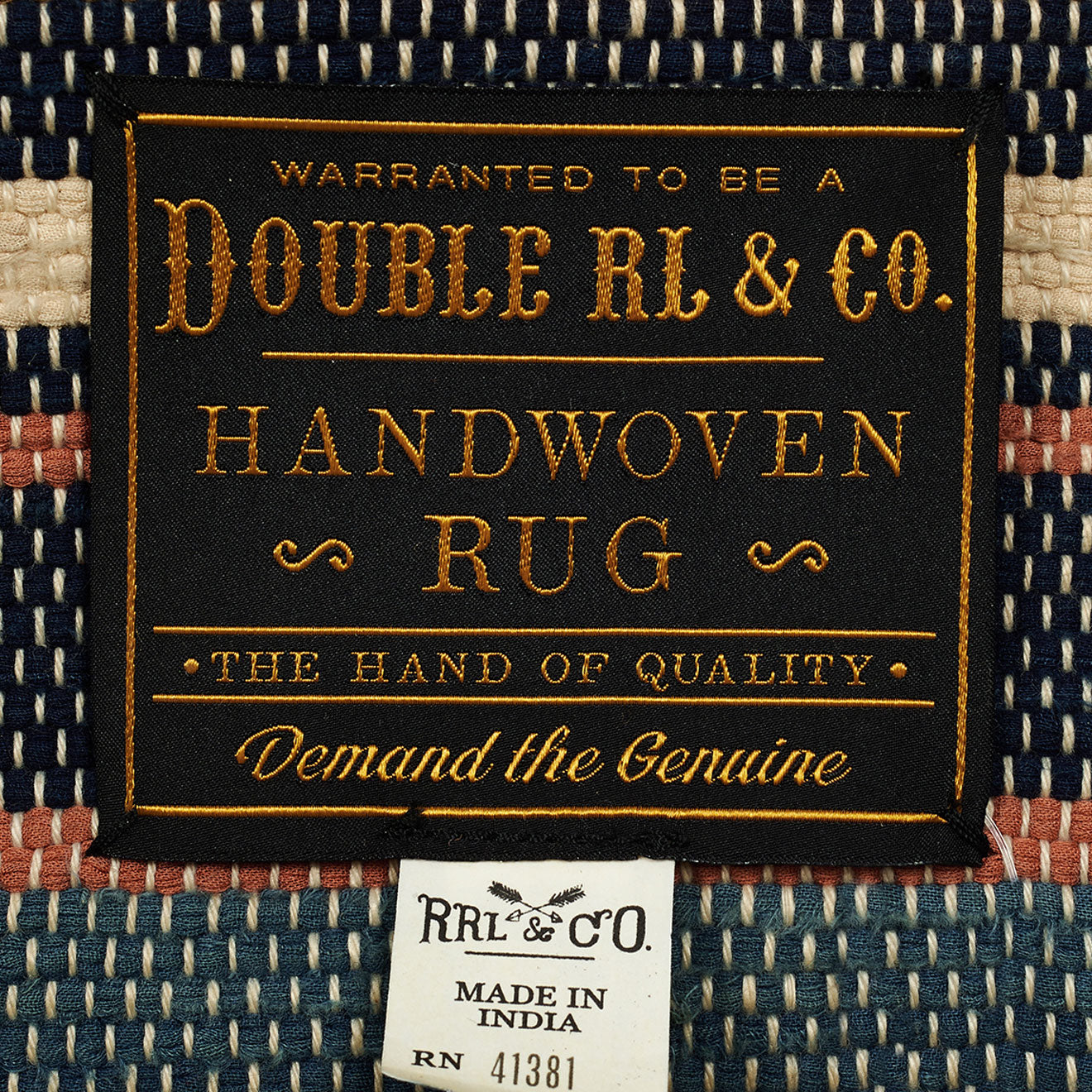 RRL By Ralph Lauren Rag Rug Brown / Indigo Multi