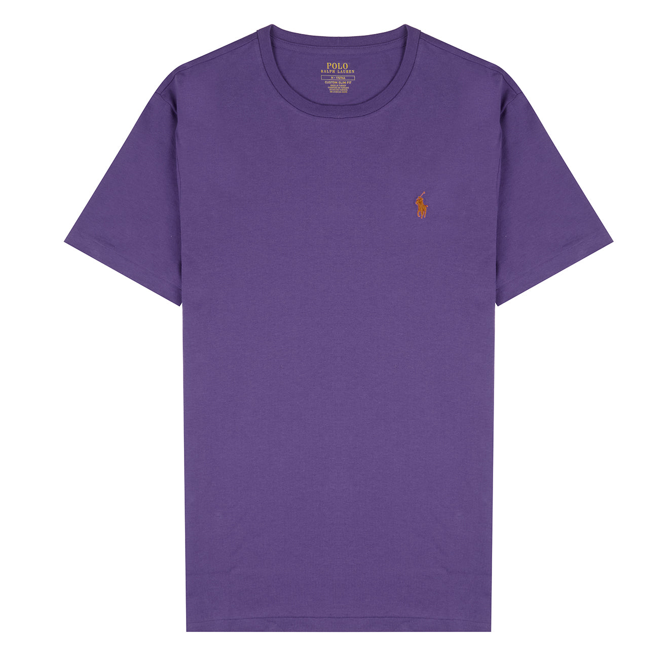 Polo Ralph Lauren Custom Slim Fit Cotton T Shirt Tie Purple