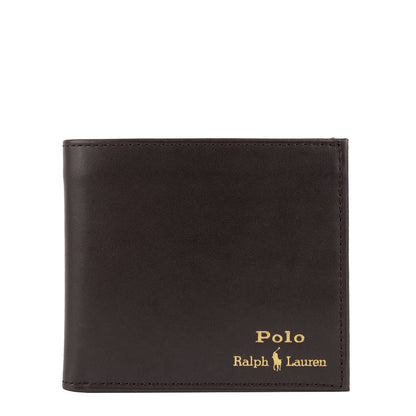 Polo Ralph Lauren Small Leather Billfold Wallet Brown - The Sporting Lodge