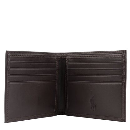 Polo Ralph Lauren Small Leather Billfold Wallet Brown - The Sporting Lodge