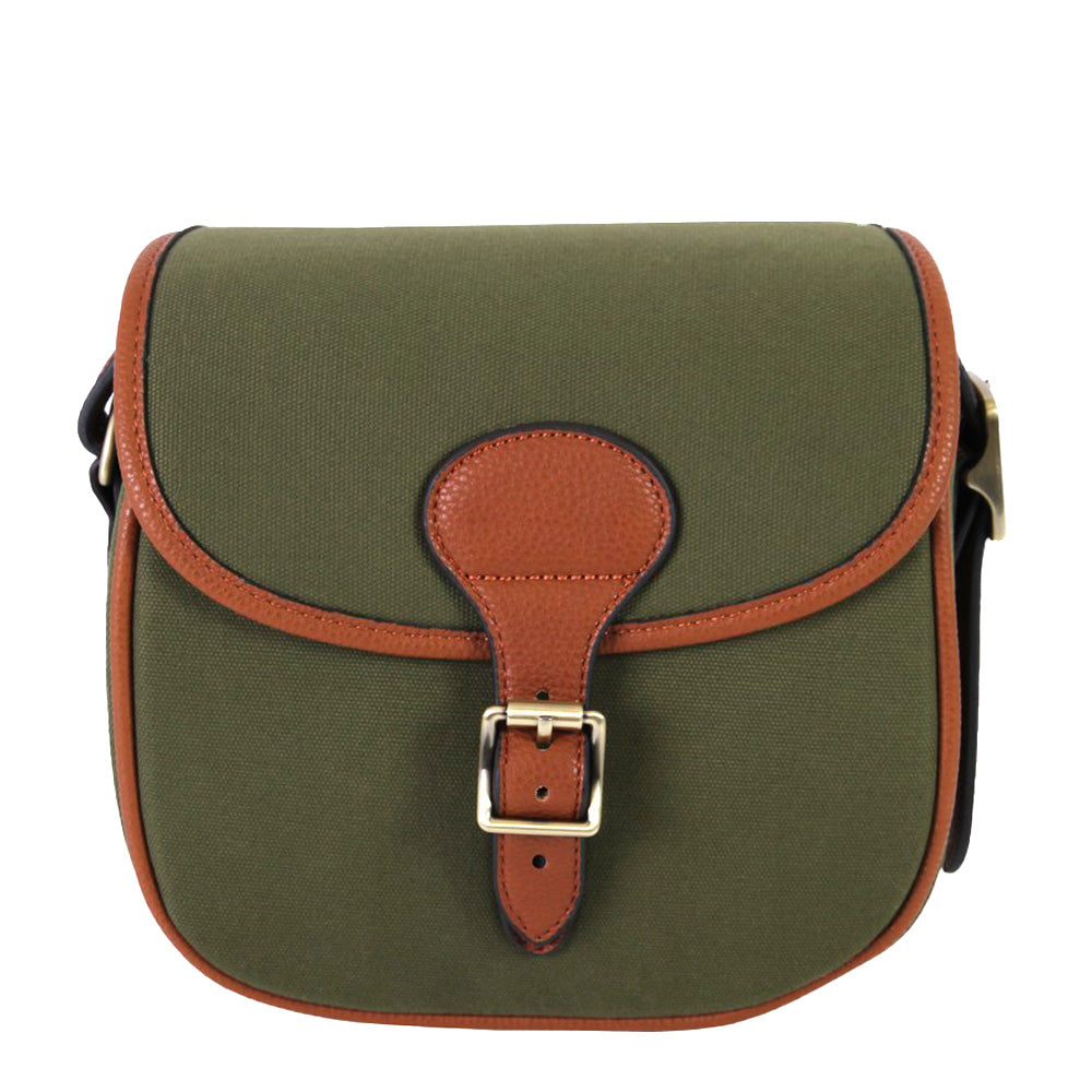 Maremmano Canvas / Leather Cartridge Bag 75 Cartridges Green / Brown - The Sporting Lodge