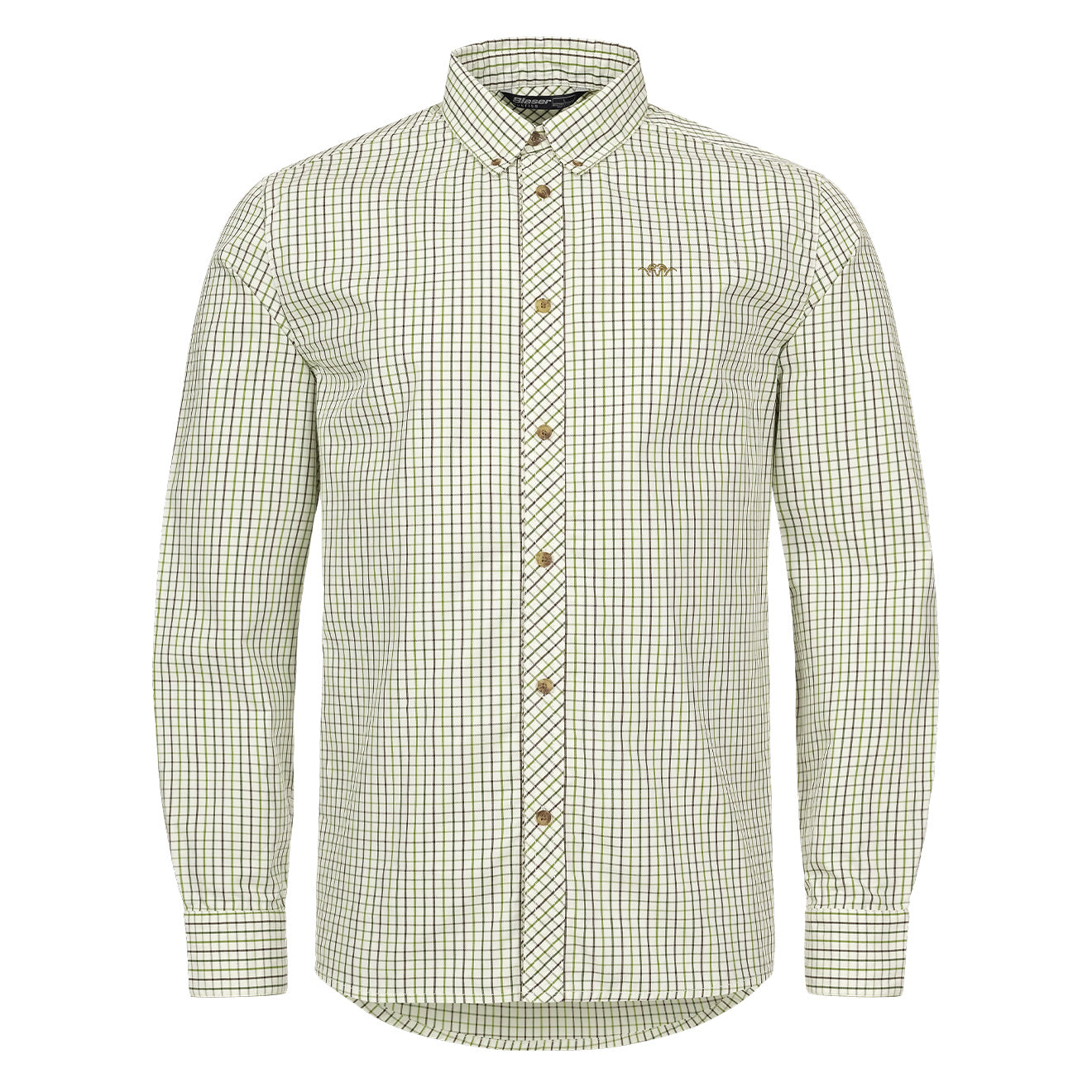 Blaser Tristan L/S Check Shirt Olive / Beige - The Sporting Lodge