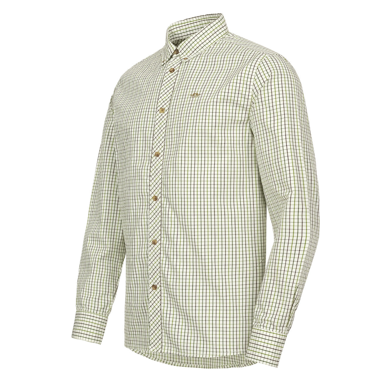 Blaser Tristan L/S Check Shirt Olive / Beige - The Sporting Lodge