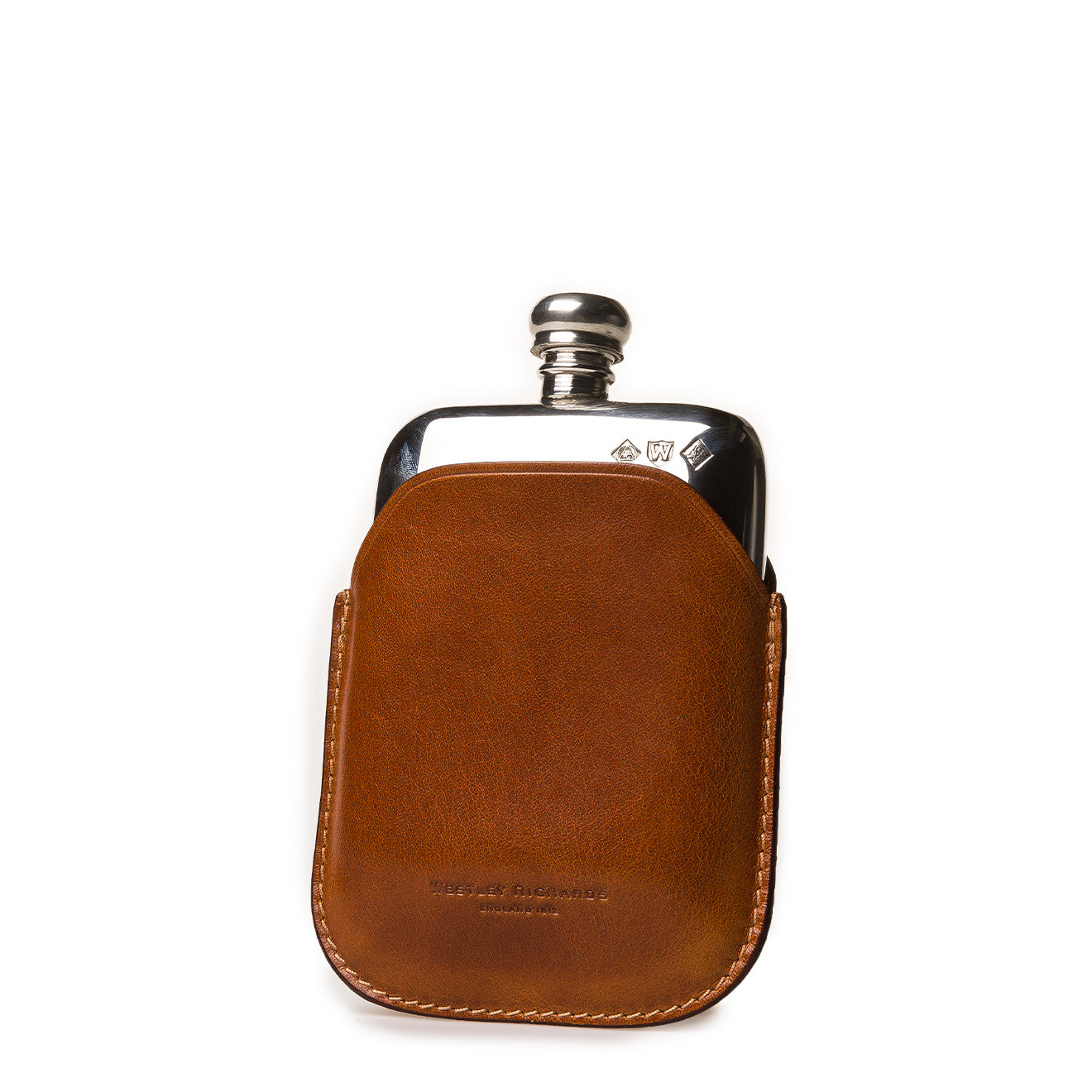 Westley Richards 4oz Hip Flask Mid Tan - The Sporting Lodge