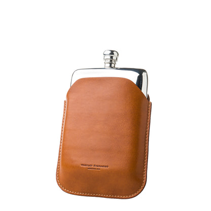 Westley Richards 5.5oz Hip Flask Mid Tan - The Sporting Lodge