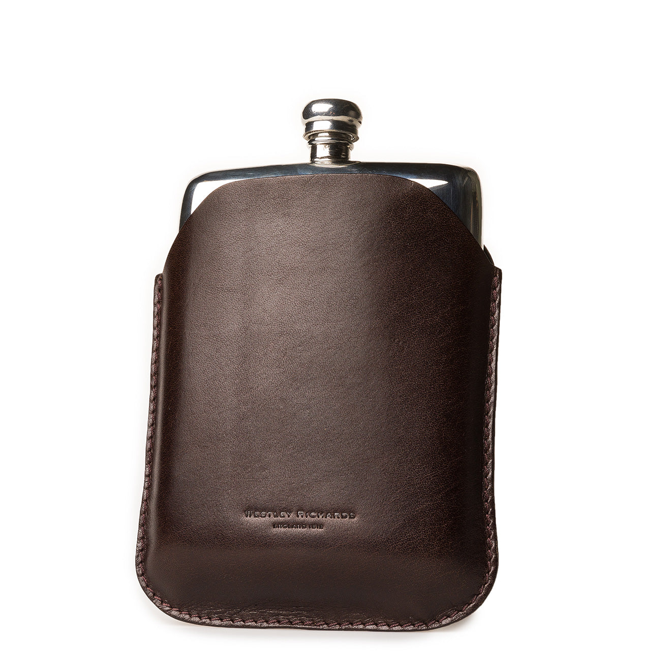 Westley Richards 8oz Hip Flask Dark Tan - The Sporting Lodge