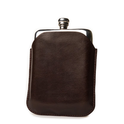 Westley Richards 8oz Hip Flask Dark Tan - The Sporting Lodge