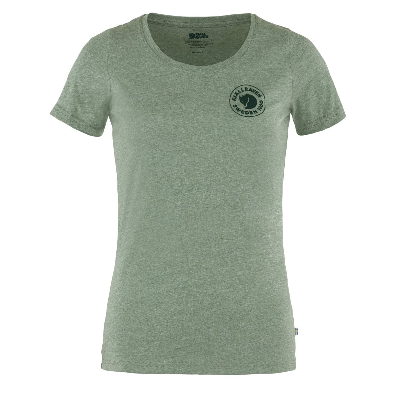 Fjallraven Womens 1960 Logo T-Shirt Patina Green / Melange - The Sporting Lodge