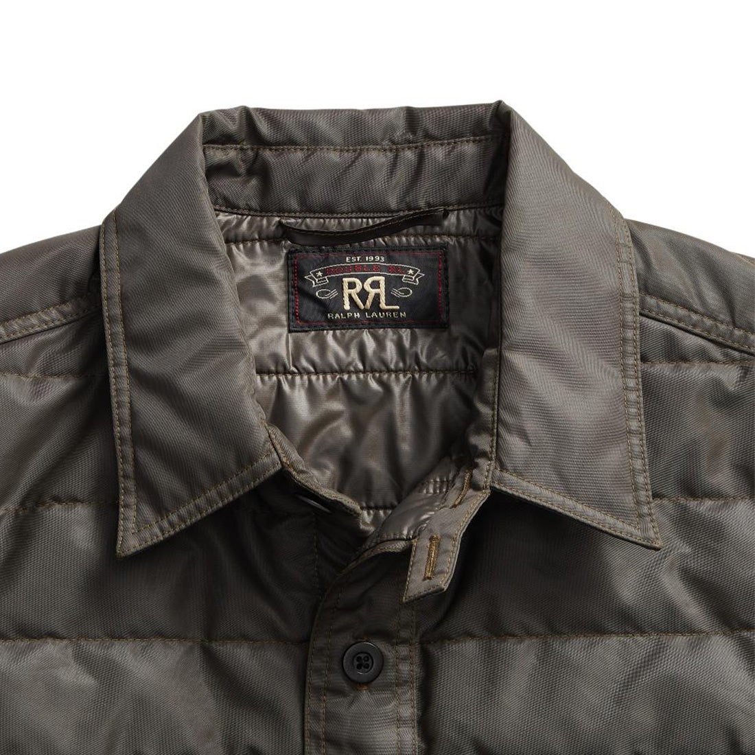 RRL by Ralph Lauren Holden Quilt Overshirt Green The Sporting Lodge