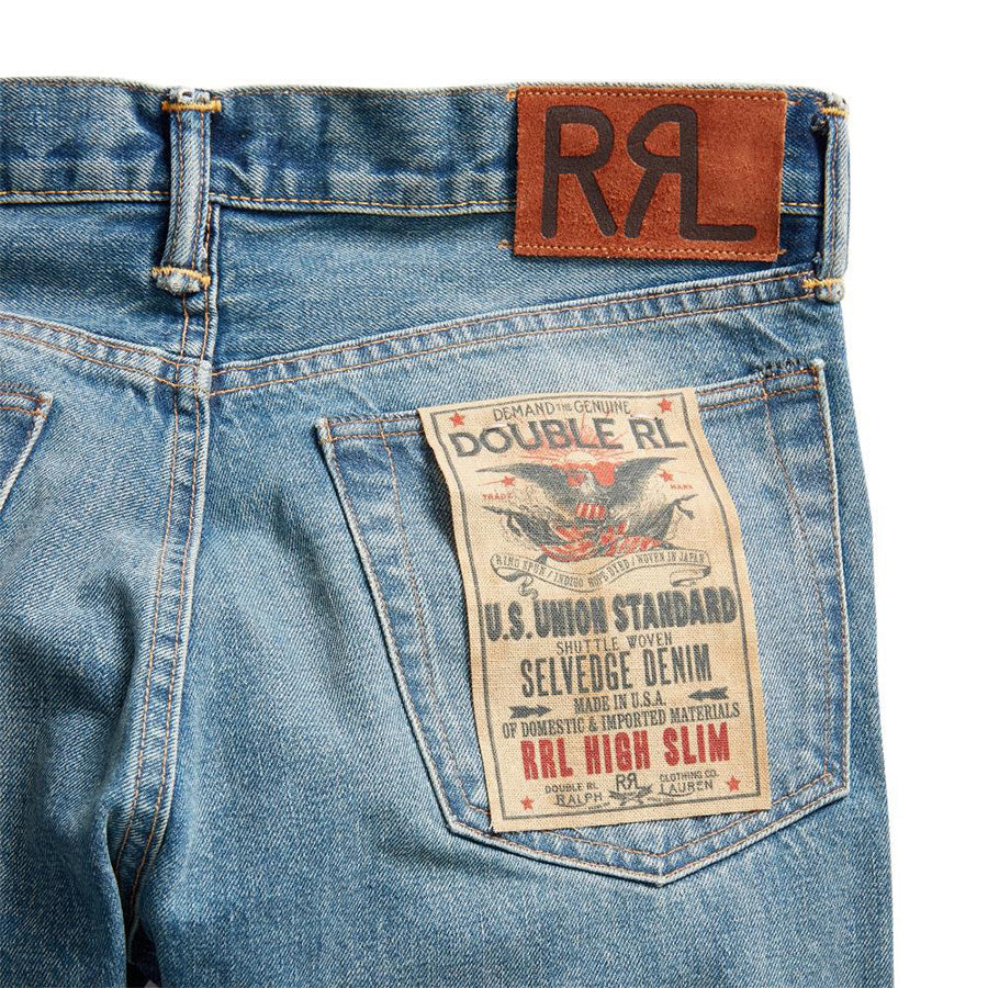 RRL by Ralph Lauren High Slim Fit Selvedge Jean Colloway Wash - The Sporting Lodge