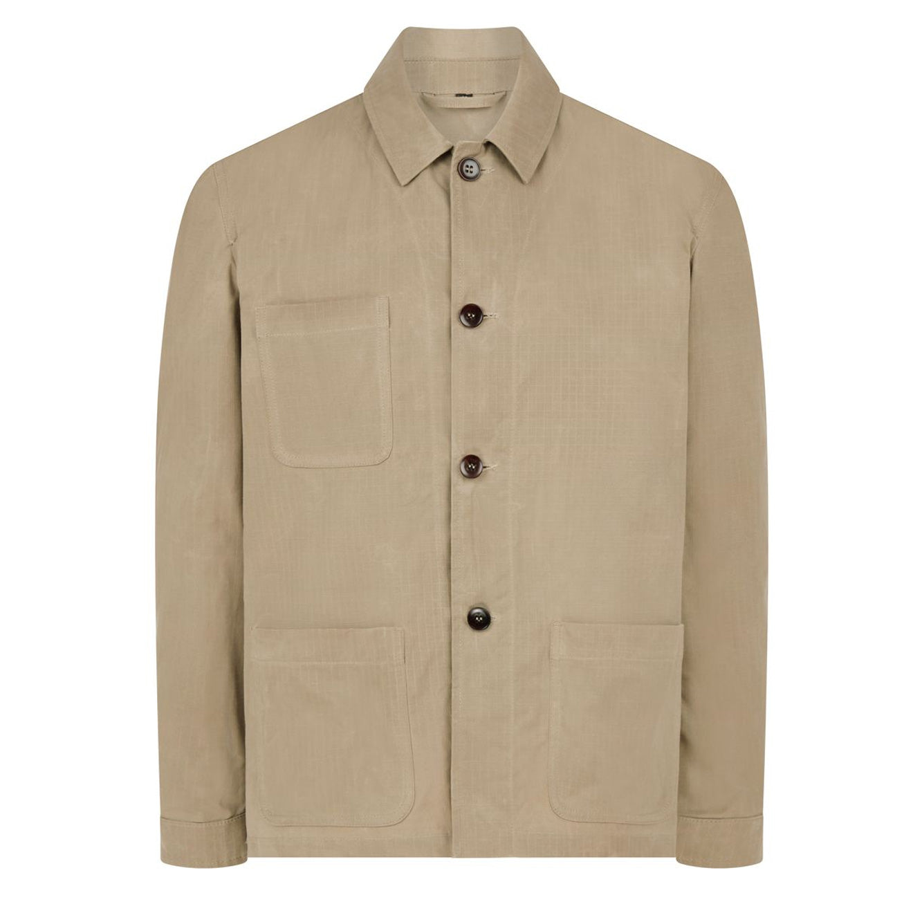 James Purdey Ripstop Chore Jacket Beige - The Sporting Lodge