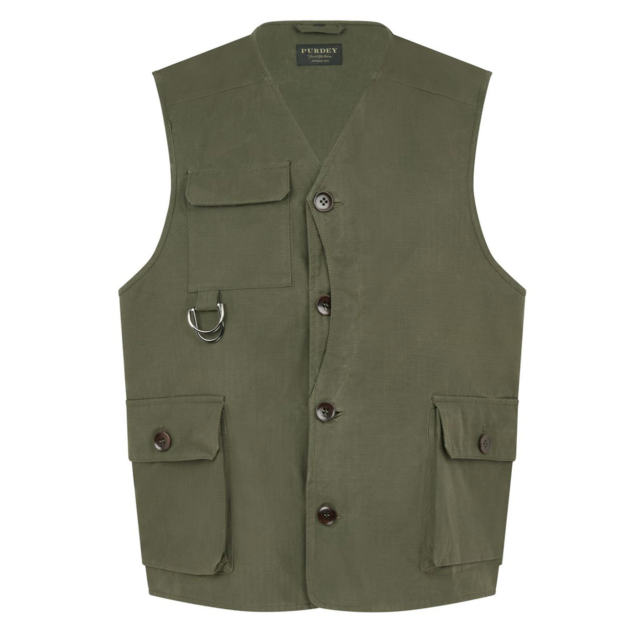 James Purdey Utility Pocketed Vest Green - The Sporting Lodge