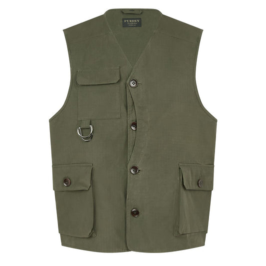 James Purdey Utility Pocketed Vest Green - The Sporting Lodge