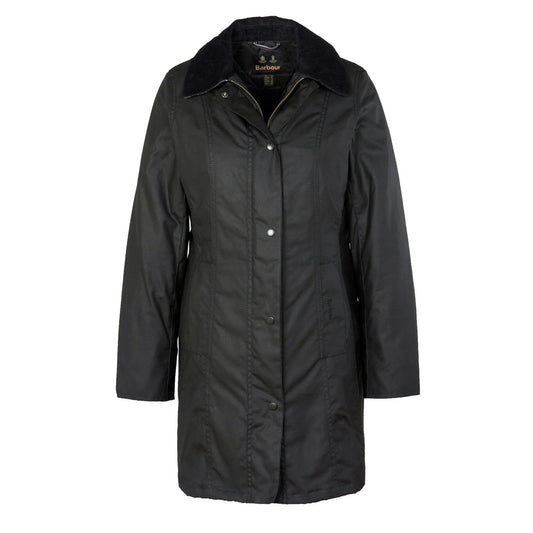 Barbour Womens Belsay Wax Jacket Black - The Sporting Lodge