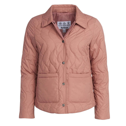 Barbour Womens Barmouth Quilted Jacket Soft Coral - The Sporting Lodge