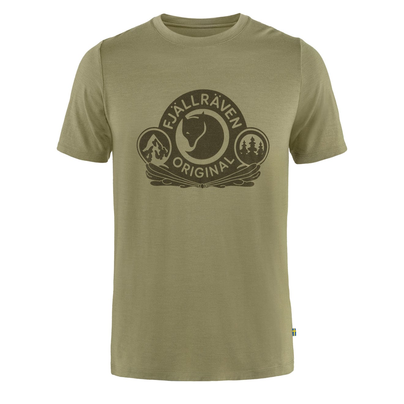 Fjallraven Abisko Wool Classic SS T-Shirt Light Olive - The Sporting Lodge