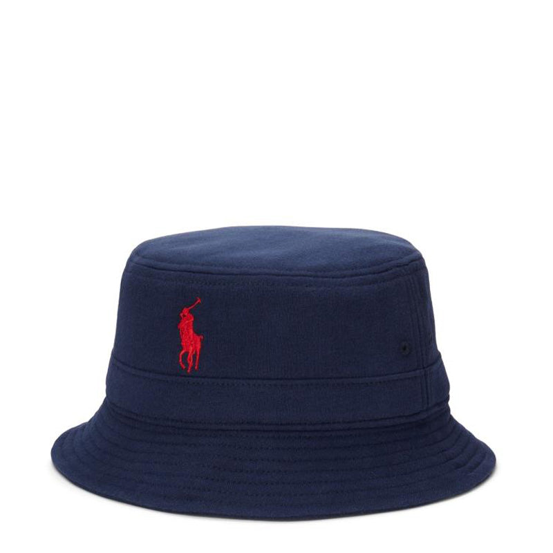 Polo Ralph Lauren Cotton-Blend Fleece Bucket Hat Cruise Navy - The Sporting Lodge