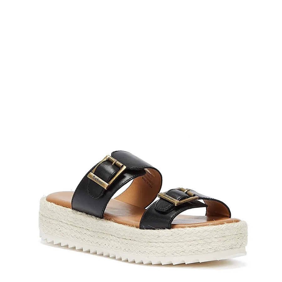 Barbour Womens Amelda Sandal Black - The Sporting Lodge