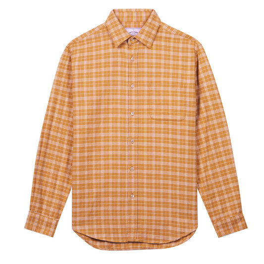 Portuguese Flannel Marl Shirt Yellow - The Sporting Lodge