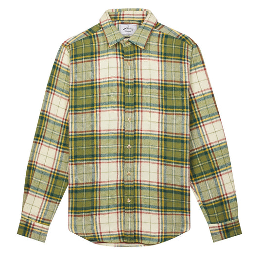 Portuguese Flannel Portlad Check Shirt Green / White / Red / Yellow - The Sporting Lodge