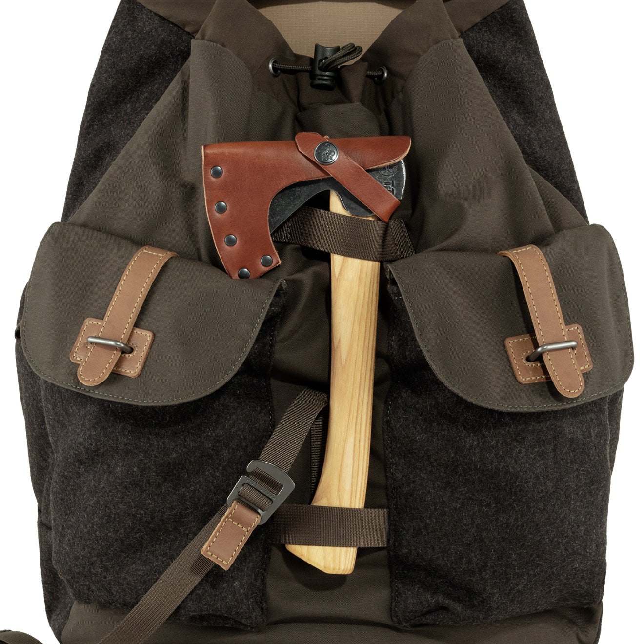 Fjallraven Varmland Rucksack Dark Olive / Brown - The Sporting Lodge