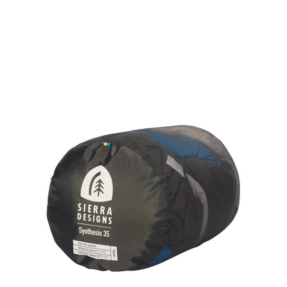 Sierra Designs Synthesis 35 Regular Sleeping Bag Blue / Black - The Sporting Lodge