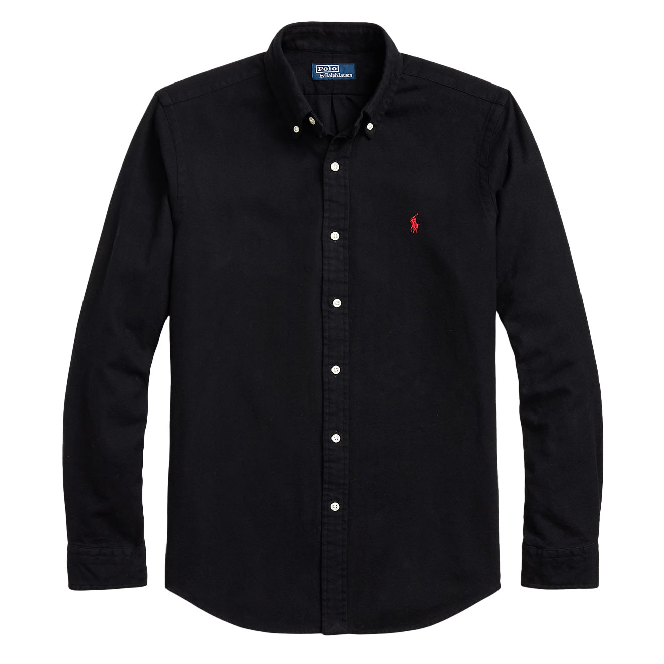 Polo Ralph Lauren Custom Fit Brushed Flannel Shirt Black