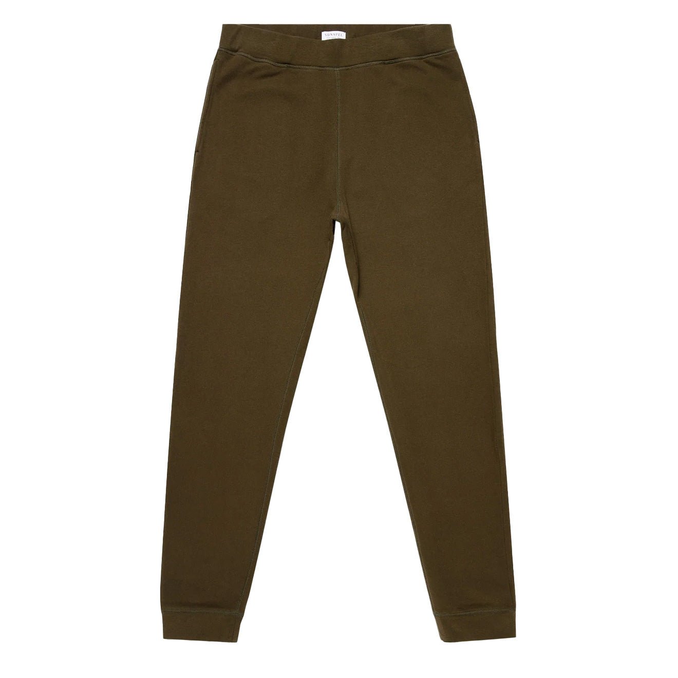 Sunspel Loopback Track Pant Dark Moss - The Sporting Lodge